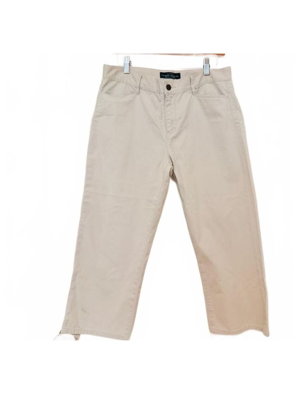 Lauren Ralph Lauren Women’s 8 Cream Cropped Chino Pants Capri Straight Leg